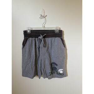 Michigan State Spartans Shorts Mens Size S Gray Fleece Pull On Concepts Sport